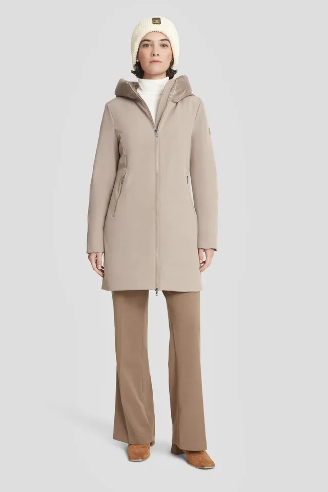 ciesse-outdoor-winterjacke-beige-lang-daunen-softshell image 1