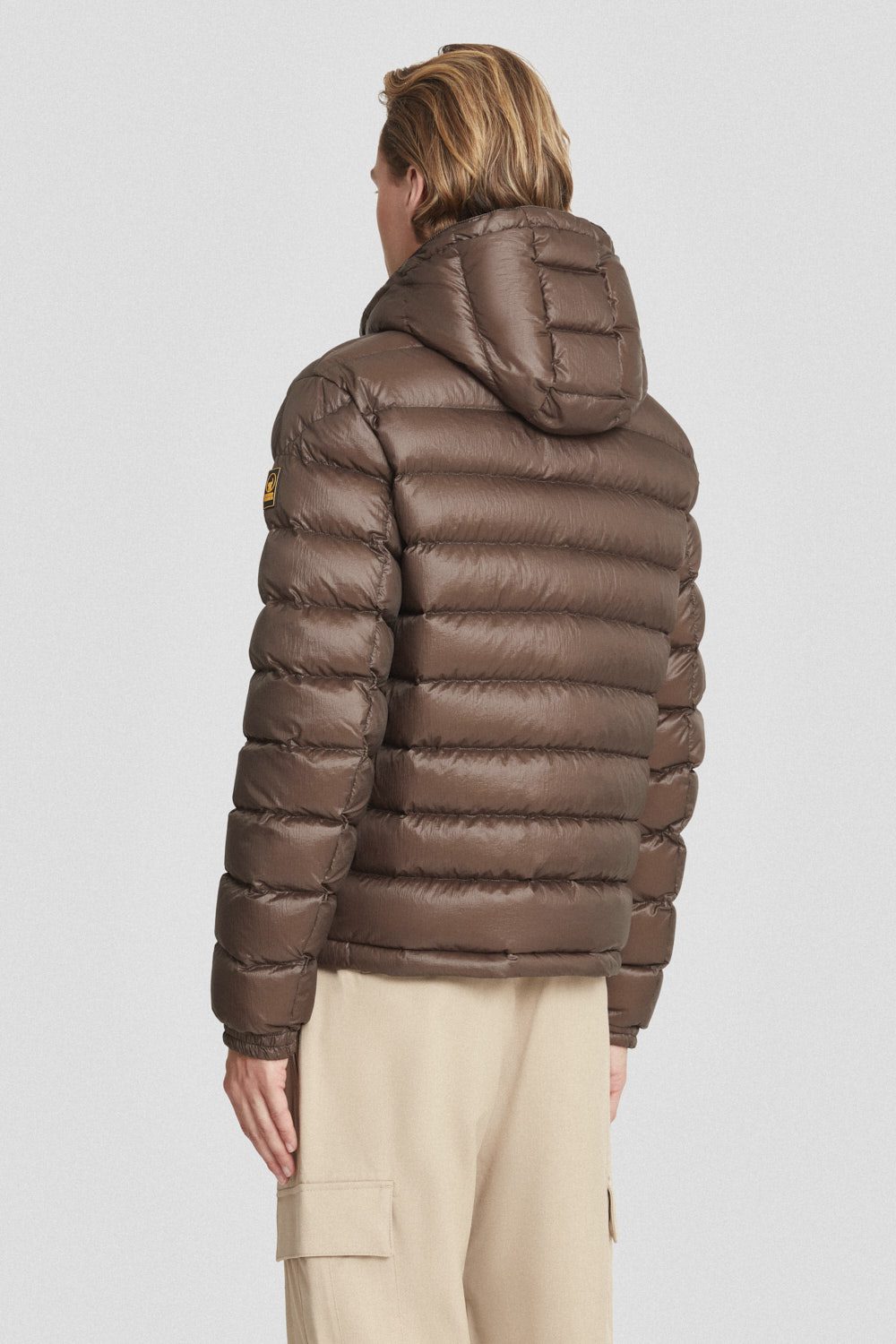 ciesse-piumini-daunenjacke-braun-kurz-abnehmbare-kapuze image 4