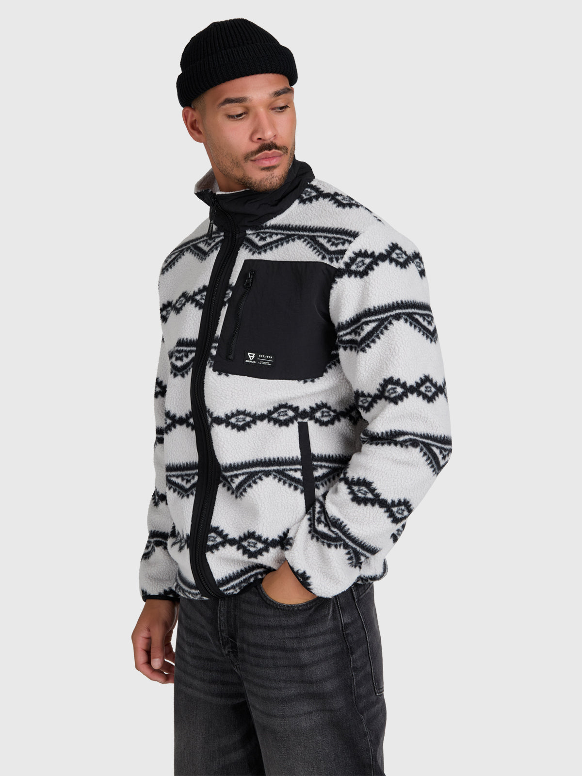 brunotti-kevio-zip-herren-fleece-soft-grey-polyester image 3