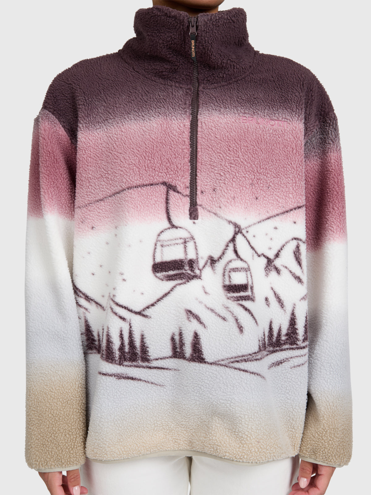 brunotti-gonna-fleece-damen-raisin-locker-polyester image 6