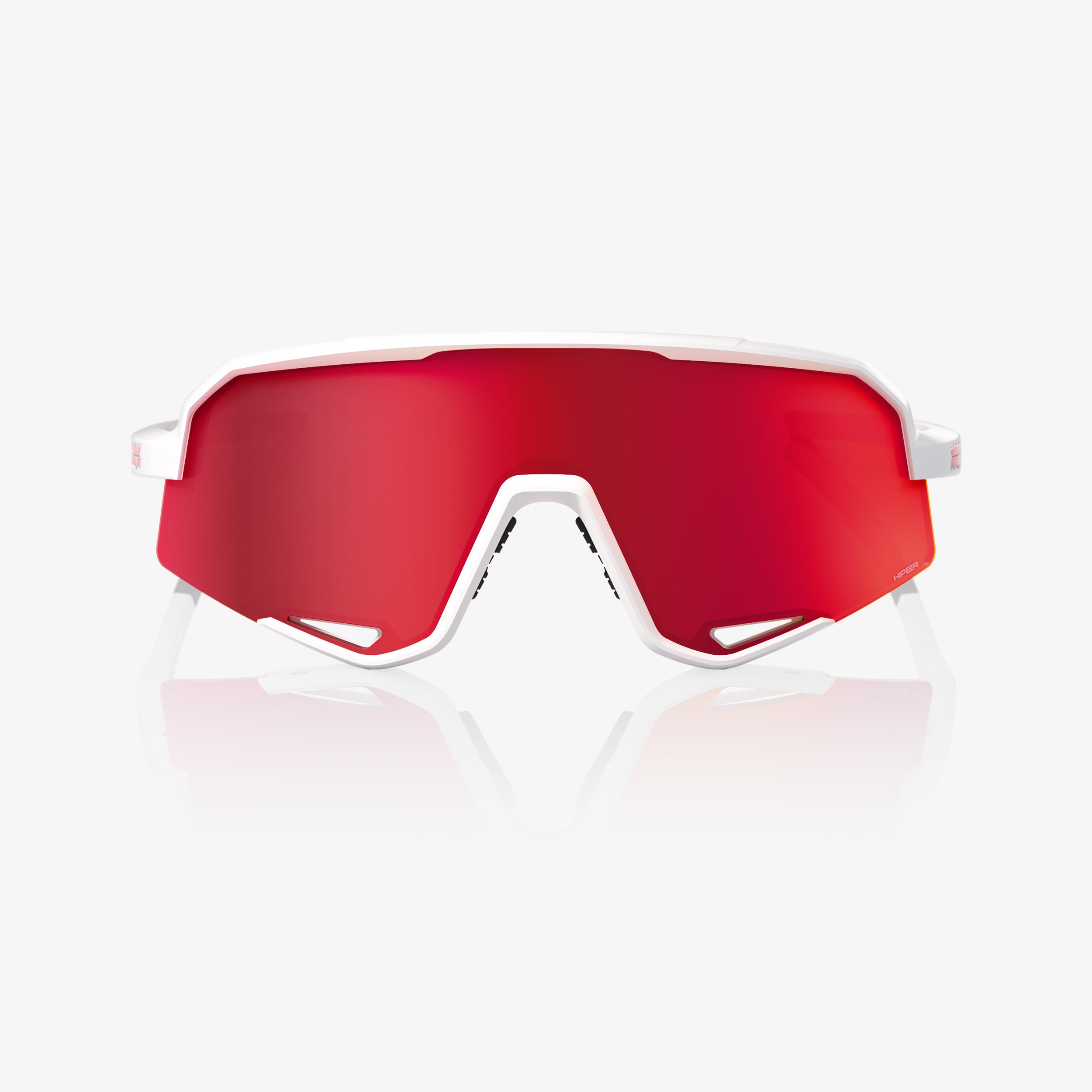 100-slendale-sonnenbrille-matte-white-hiper-red-mirror image 2