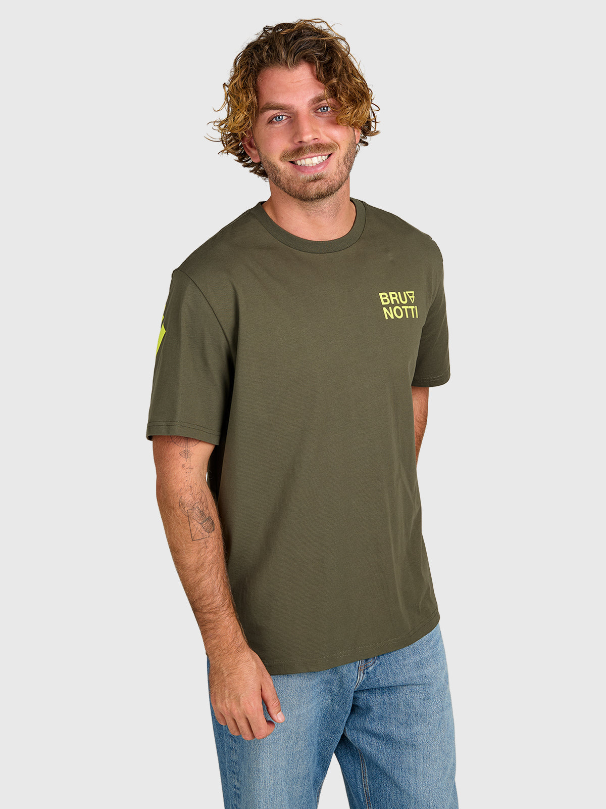 brunotti-barros-herren-t-shirt-deep-green-baumwolle-basic image 3