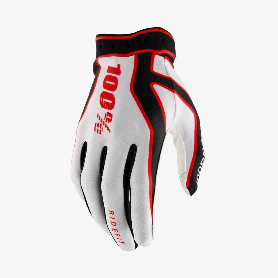 100-ridefit-mtb-handschuhe-wei-rot-schwarz image 1