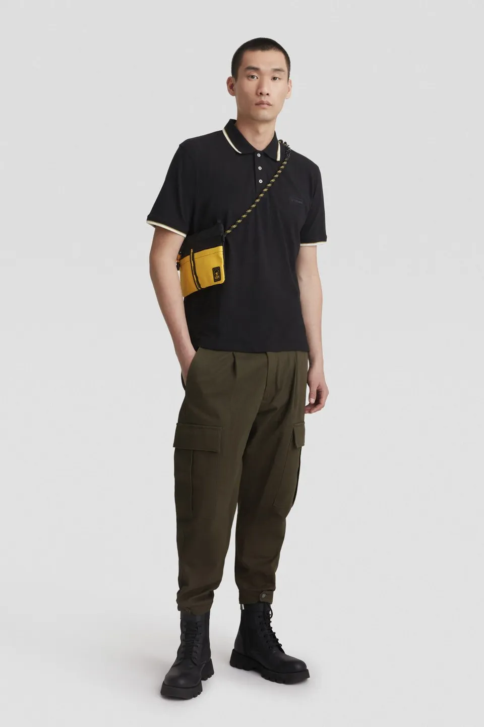 ciesse-outdoor-polo-jersey-stretch-schwarz-baumwolle image 1
