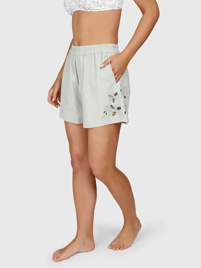 brunotti-julee-damen-shorts-aqua-grey-sommer-stickerei image 1