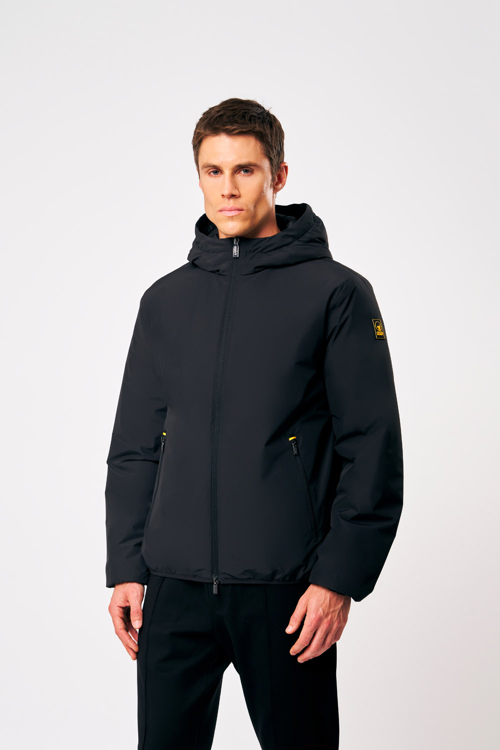 ciesse-outdoor-peter-winterjacke-schwarz-mit-kapuze-steppjacke image 1