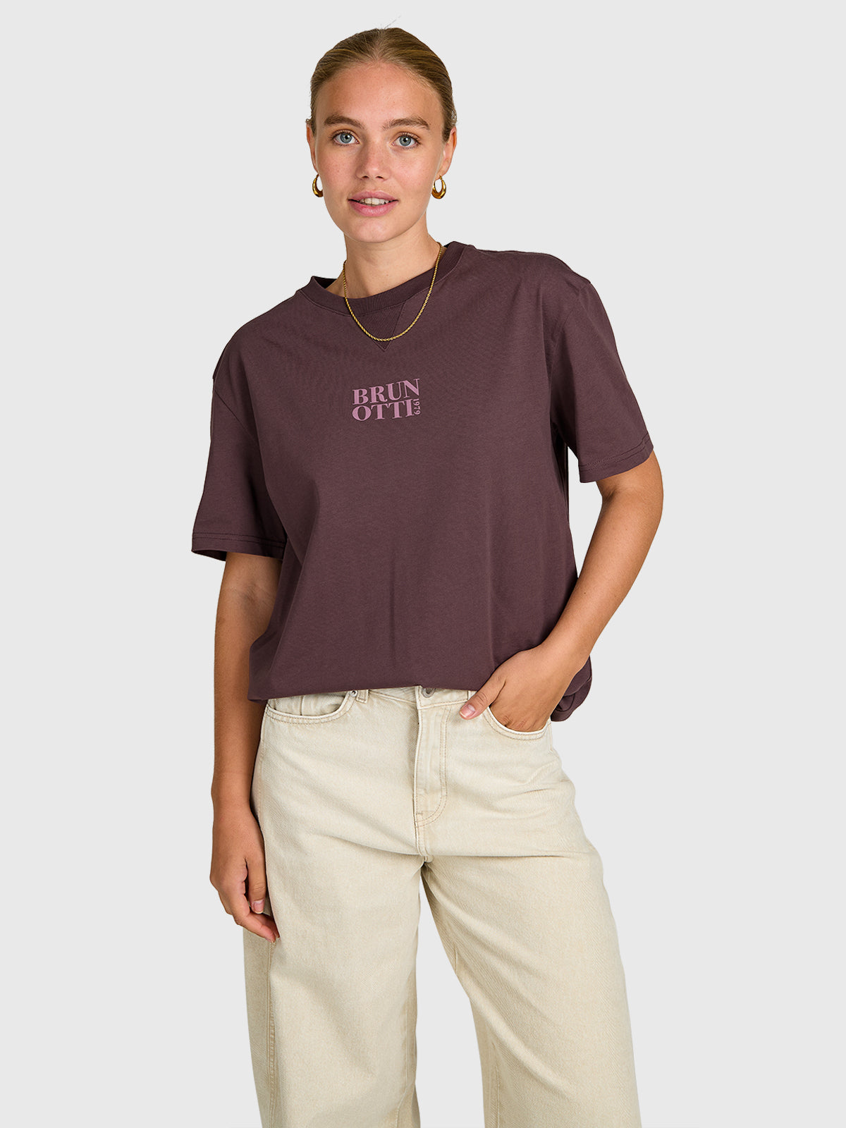 brunotti-unessa-t-shirt-raisin-damen-baumwollshirt image 1