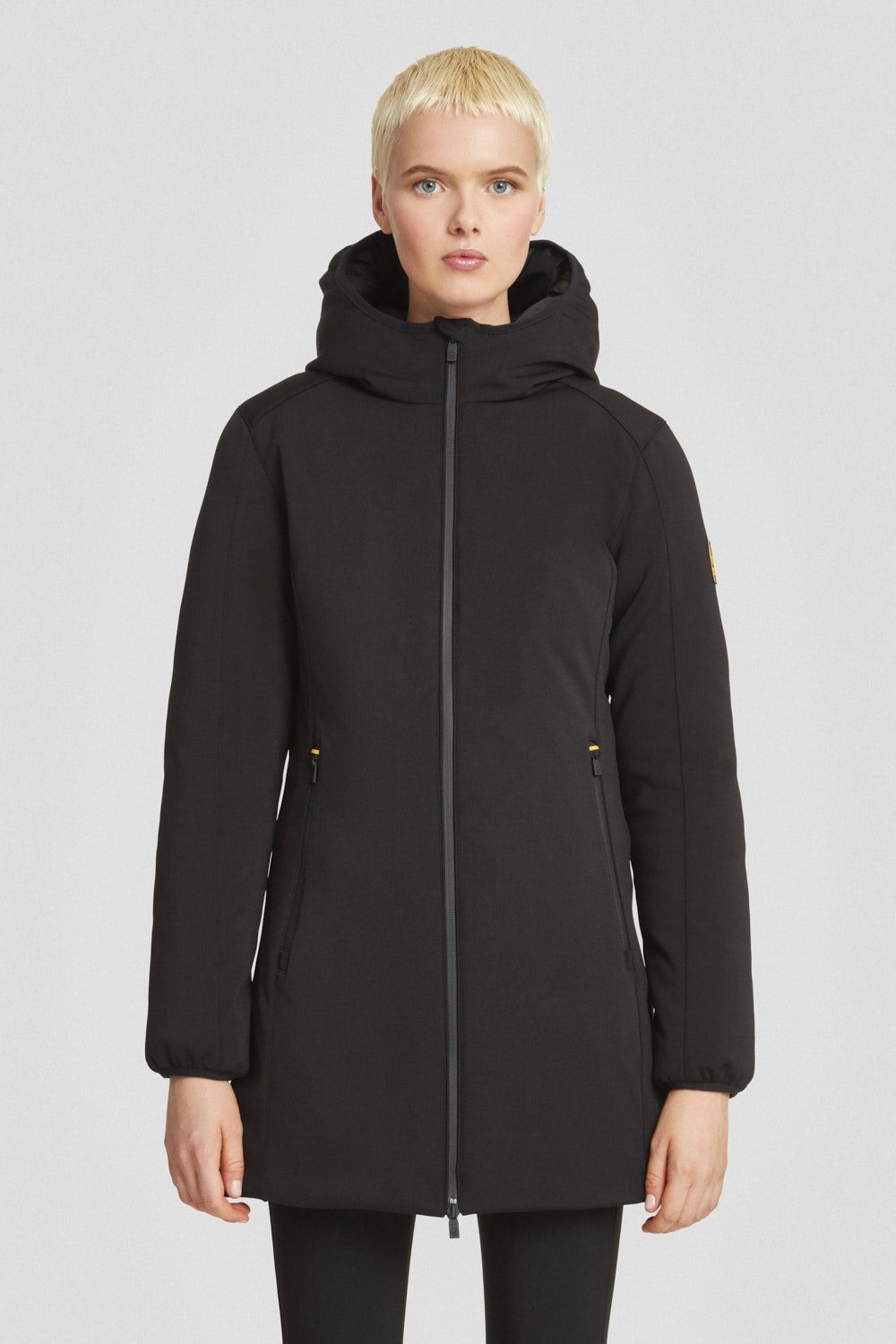 ciesse-outdoor-softshelljacke-schwarz-lang-wasserdicht-kapuze image 2