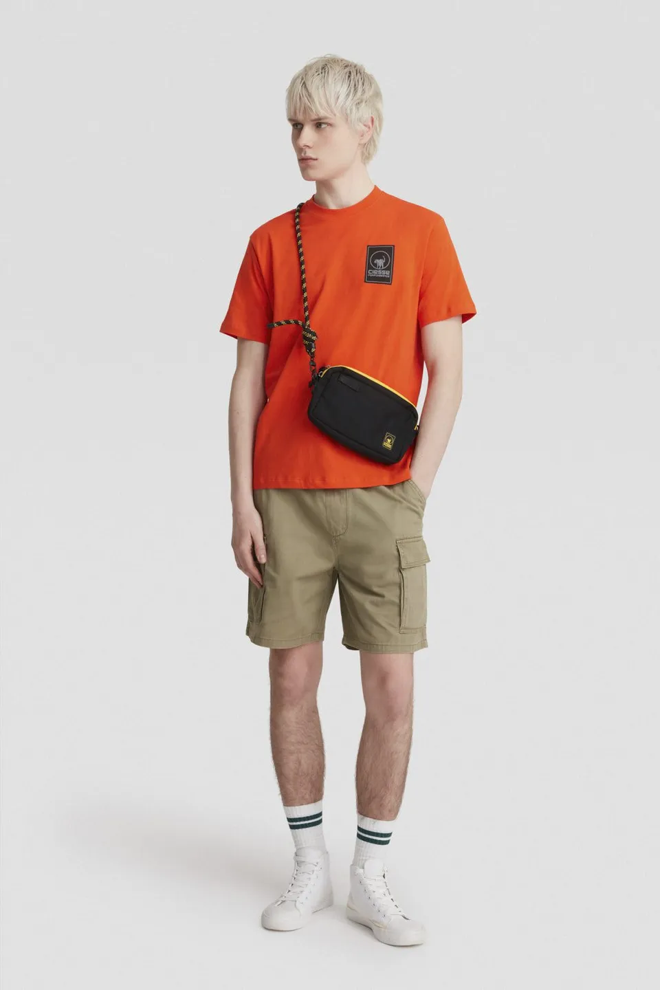 ciesse-t-shirt-rundhals-orange-baumwolle-regular-fit-kurzarm image 1