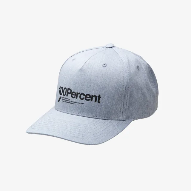 100-manifesto-snapback-cap-heather-charcoal-logo image 1