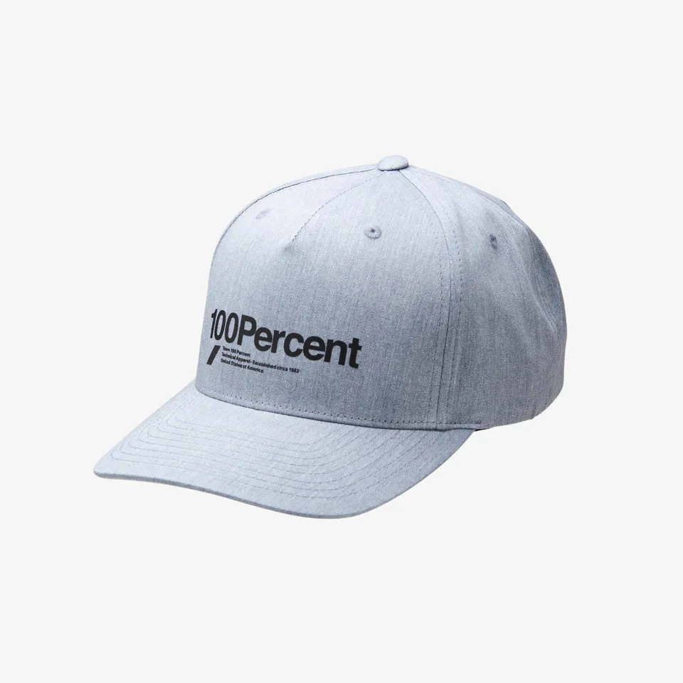 100-manifesto-snapback-cap-heather-charcoal-logo image 1