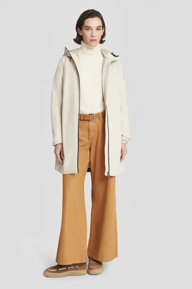 ciesse-outdoor-winterjacke-beige-lang-mit-kapuze-wattiert image 1