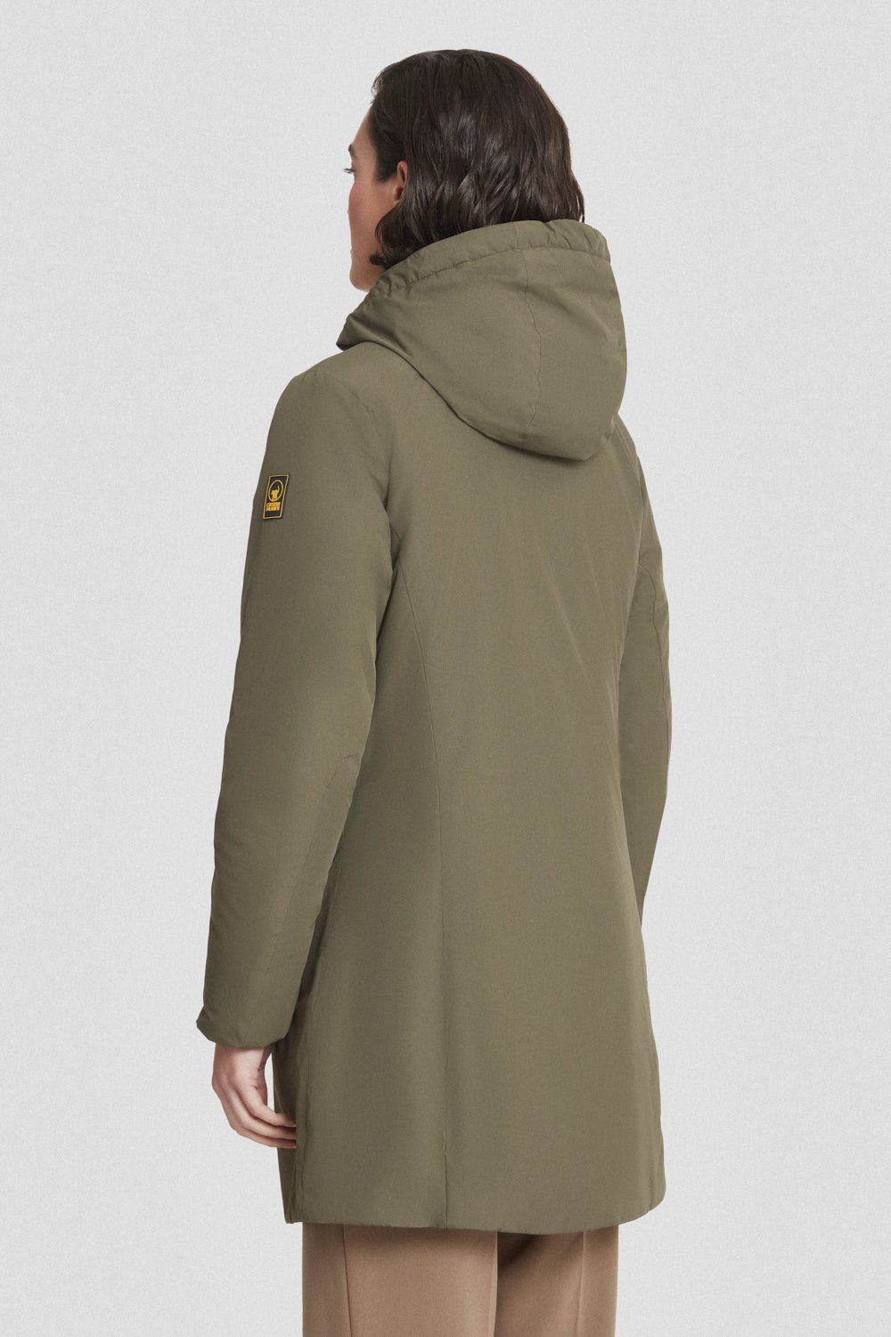 ciesse-outdoor-winterjacke-lang-gr-n-wattiert-kapuze-dwr image 4