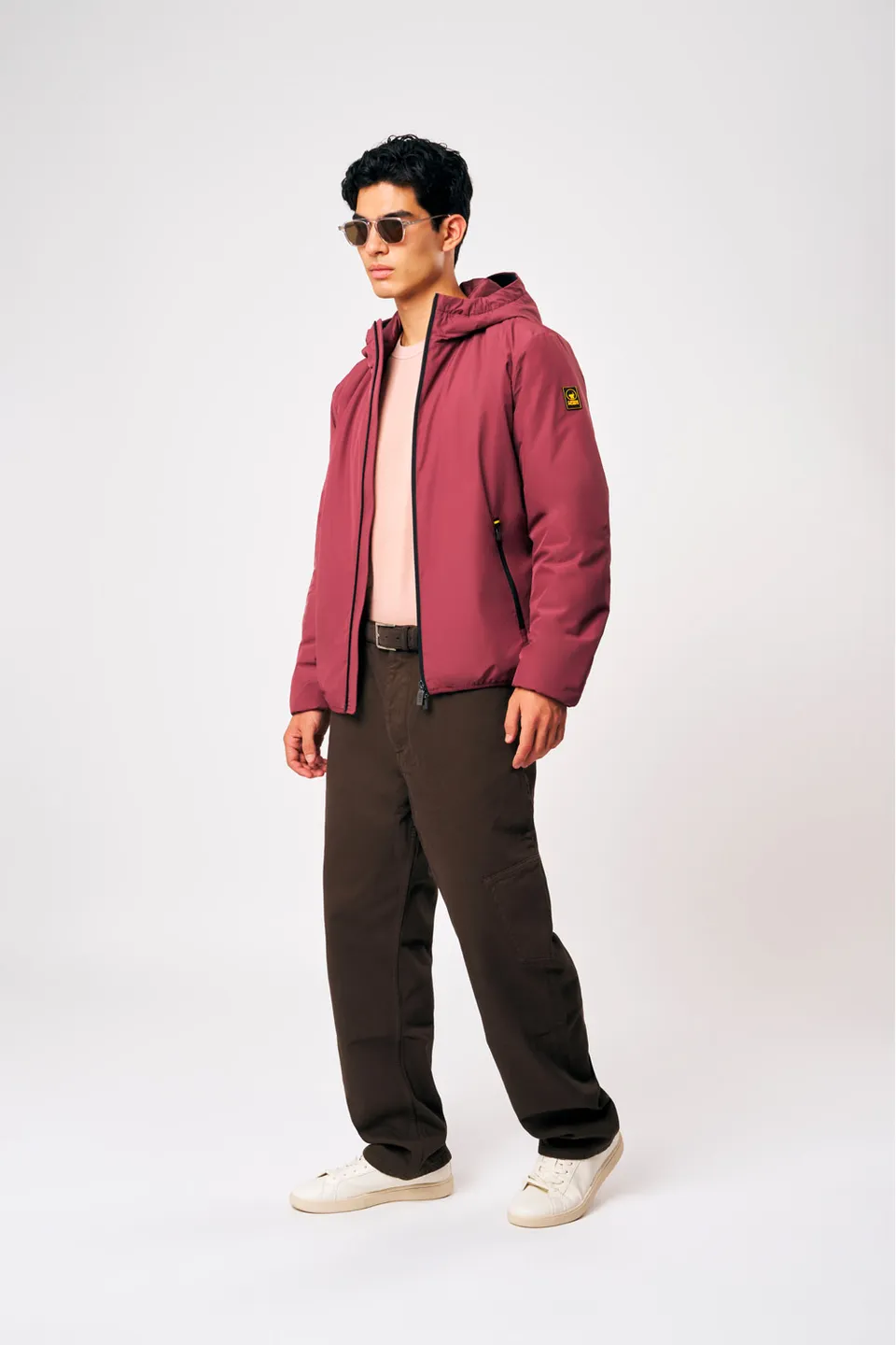 ciesse-peter-winterjacke-bordeaux-mit-kapuze-gef-ttert image 1