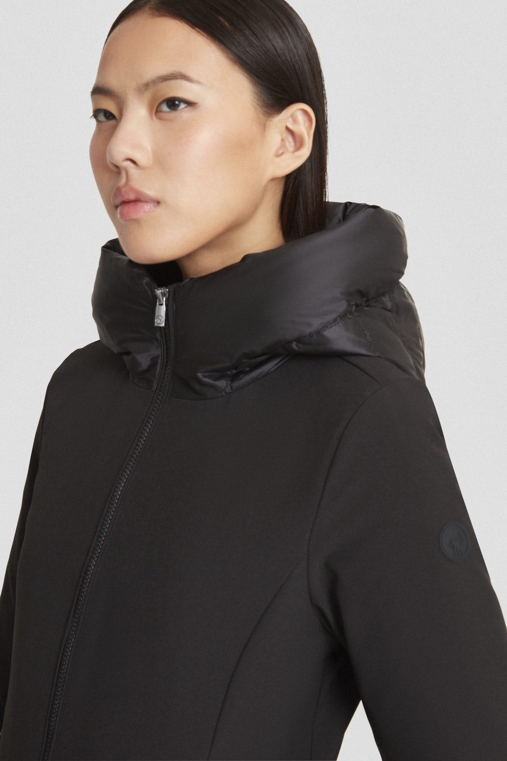 ciesse-winterjacke-softshell-daunen-schwarz-lang-slim image 3