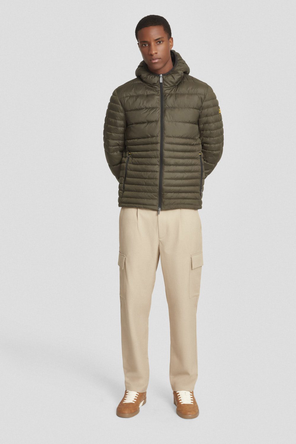 ciesse-piumini-steppjacke-gr-n-military-mit-kapuze image 1