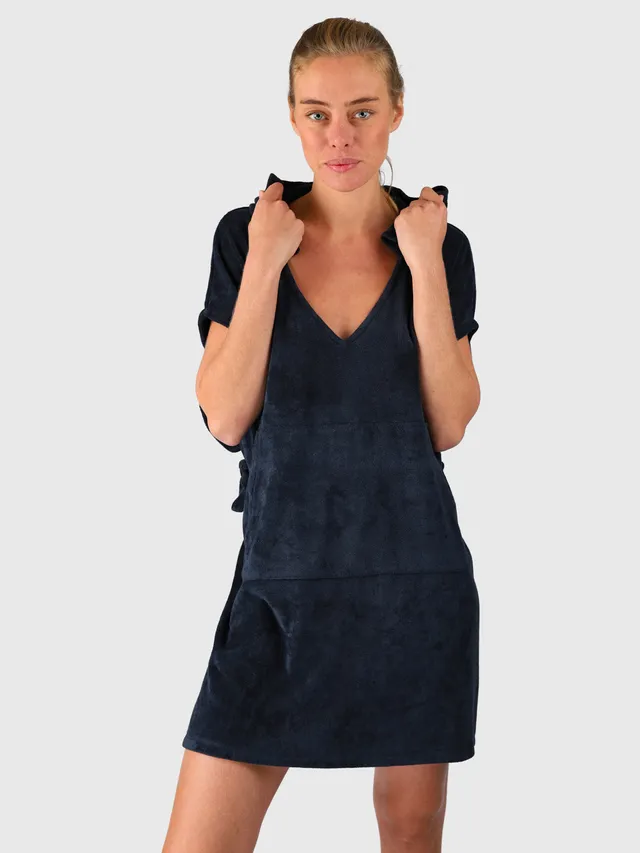 brunotti-paige-damen-poncho-indigo-blue-mit-kapuze image 1