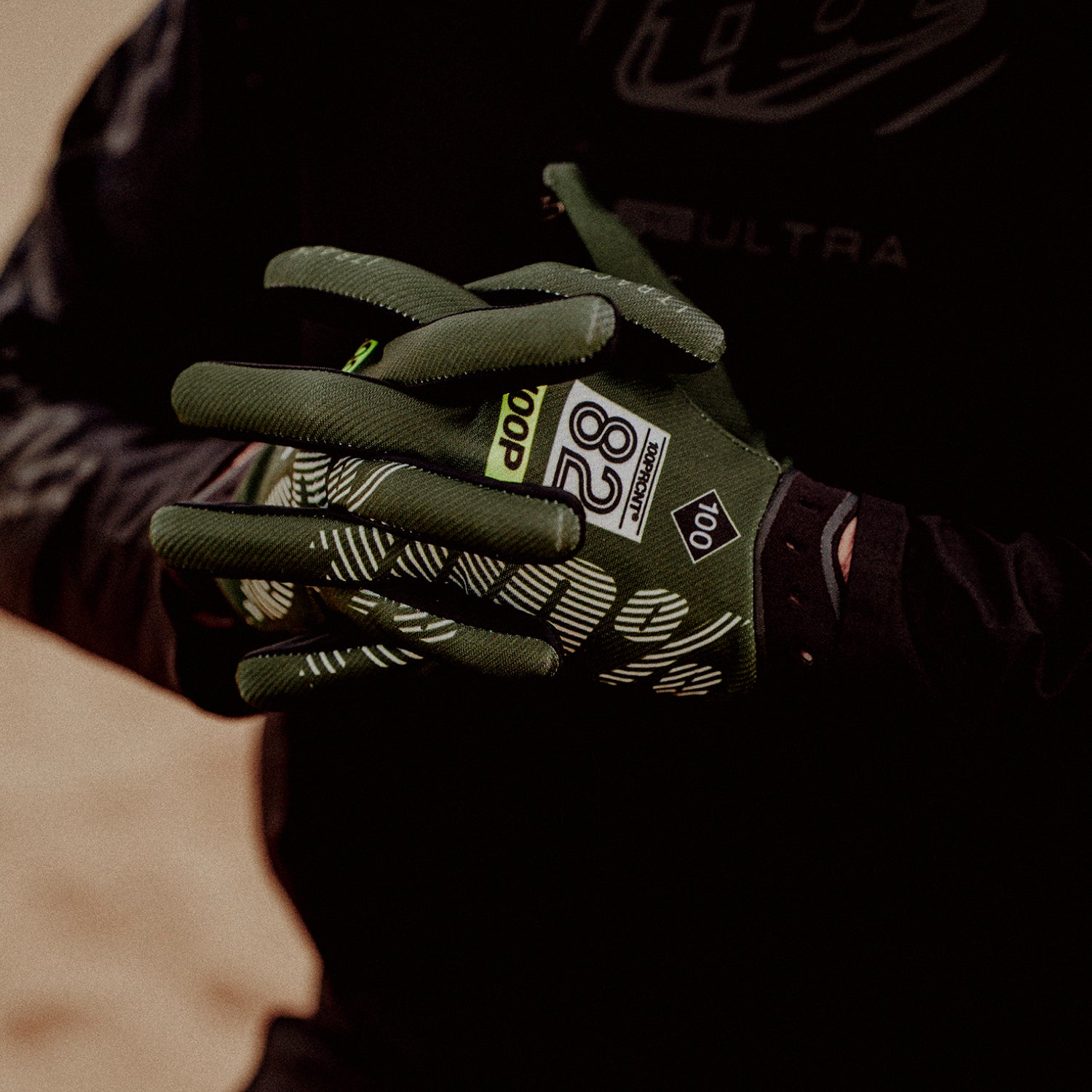 100-itrack-handschuhe-gr-n-mtb-moto-atmungsaktiv image 2
