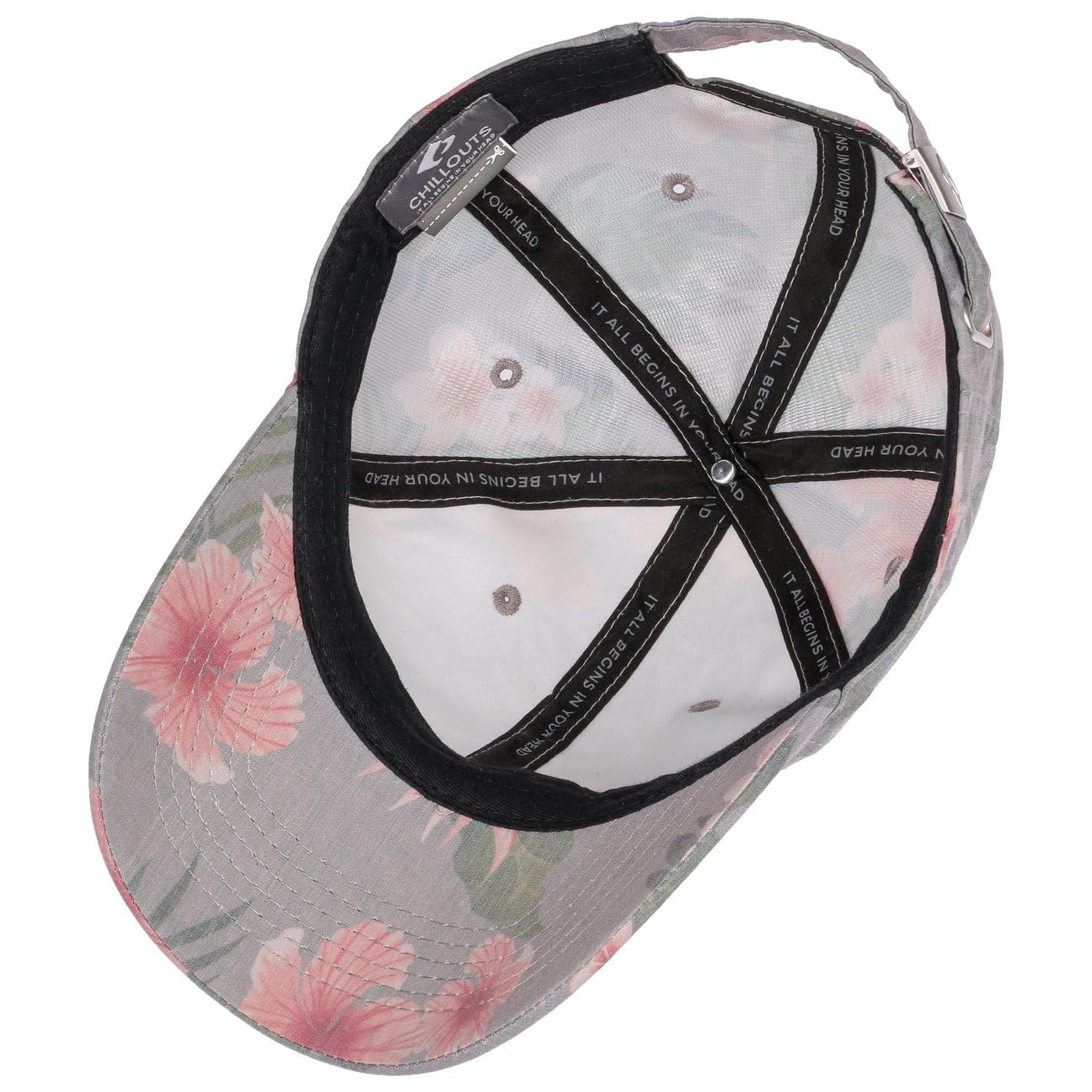 chillouts-waimea-beach-flowers-basecap-grey-salmon image 5