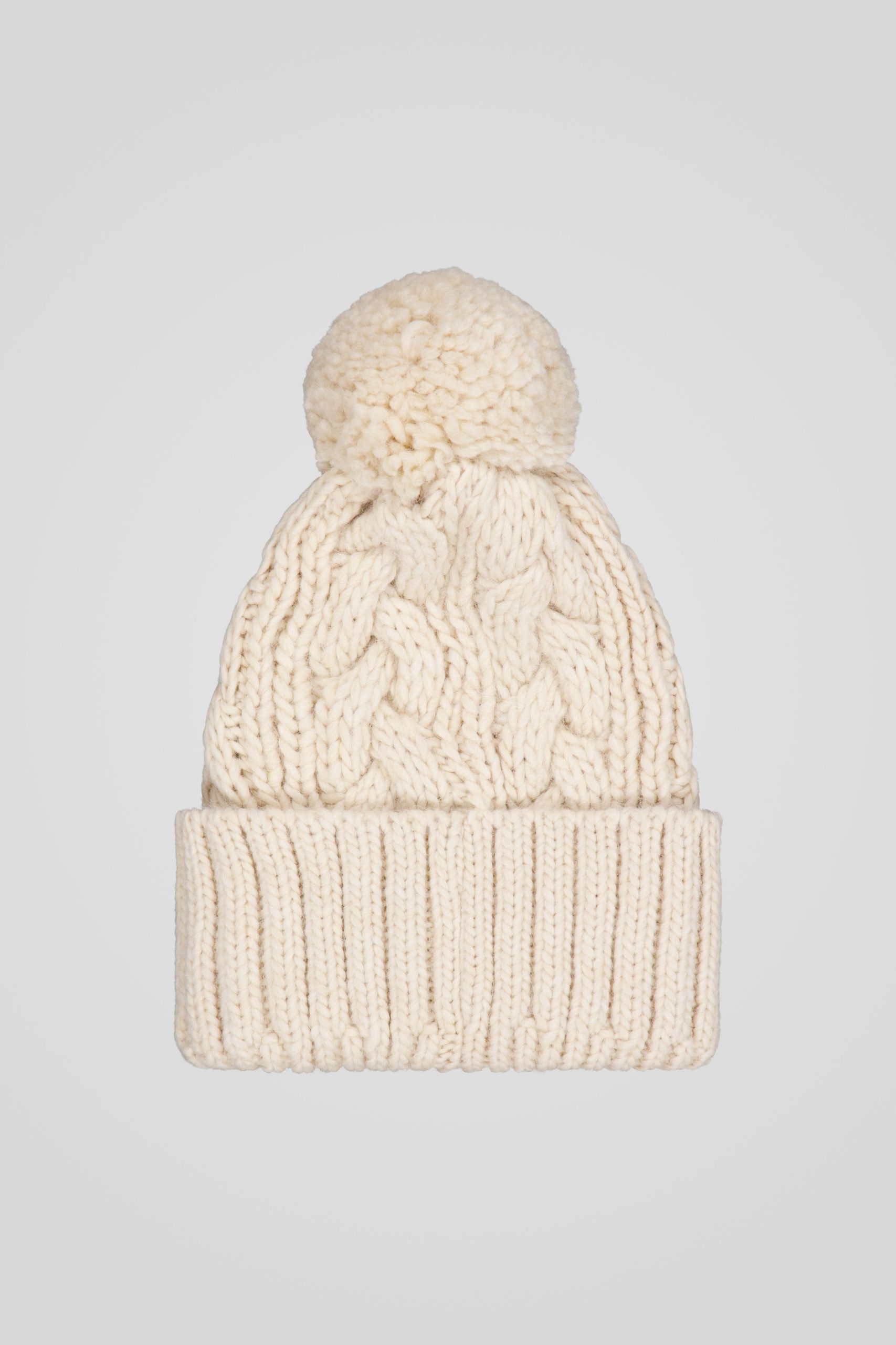 ciesse-outdoor-strickm-tze-beige-mit-bommel-wolle image 3