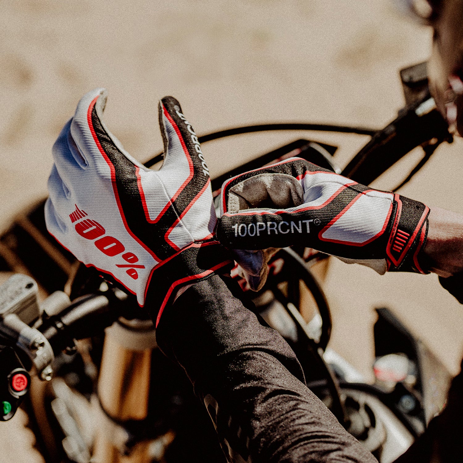 100-ridefit-mtb-handschuhe-wei-rot-schwarz image 3