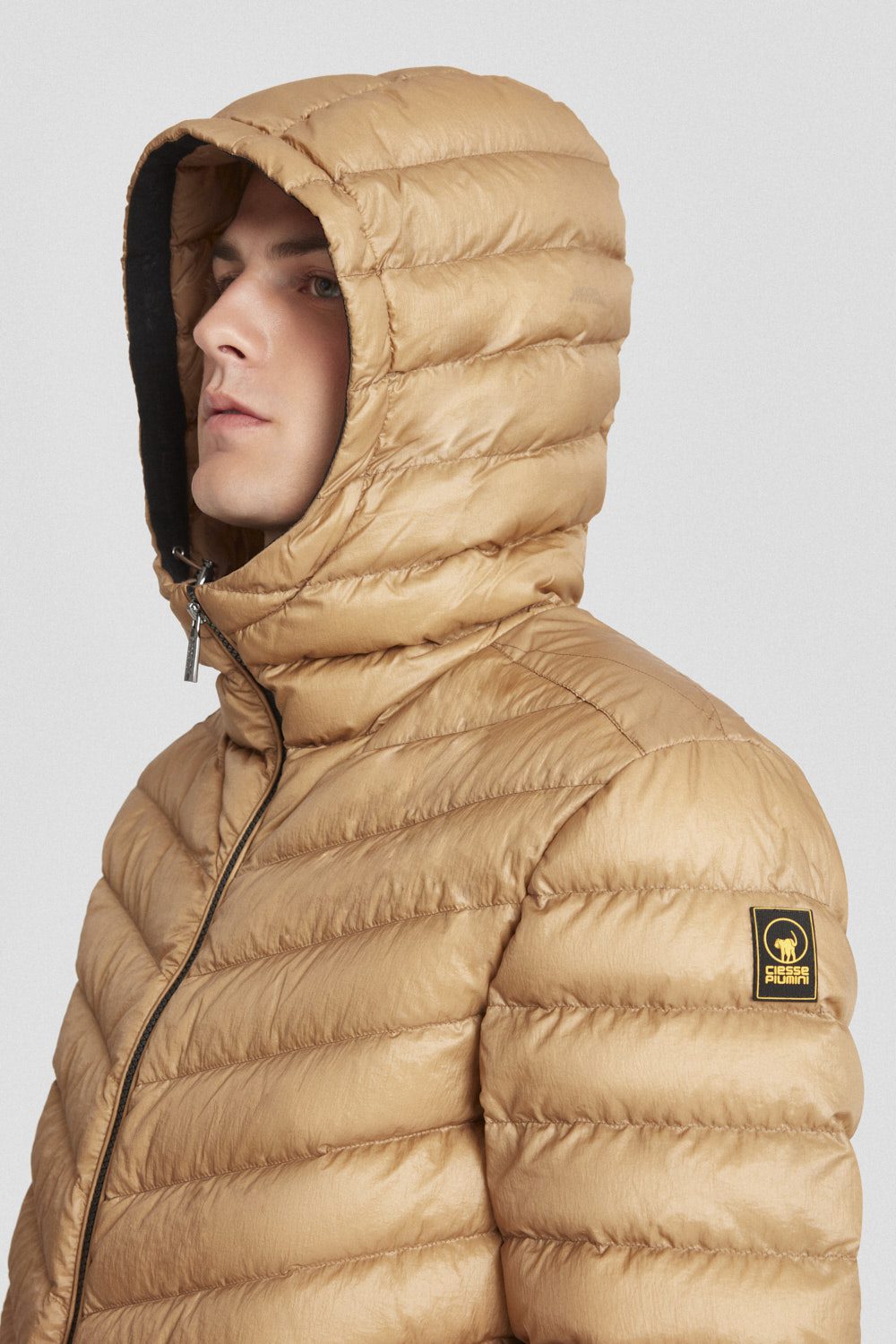 ciesse-outdoor-piumini-daunenjacke-beige-800fp-kapuze image 3