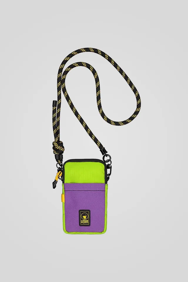 ciesse-outdoor-mini-tasche-ripstop-lime-lila-verstellbar image 1