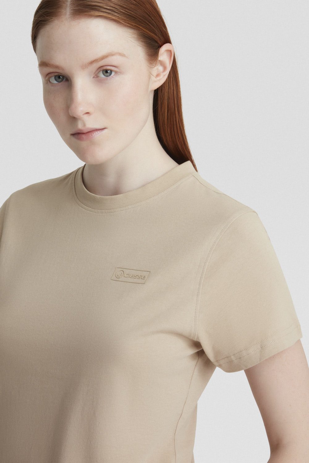ciesse-outdoor-t-shirt-beige-rundhals-100-baumwolle image 6