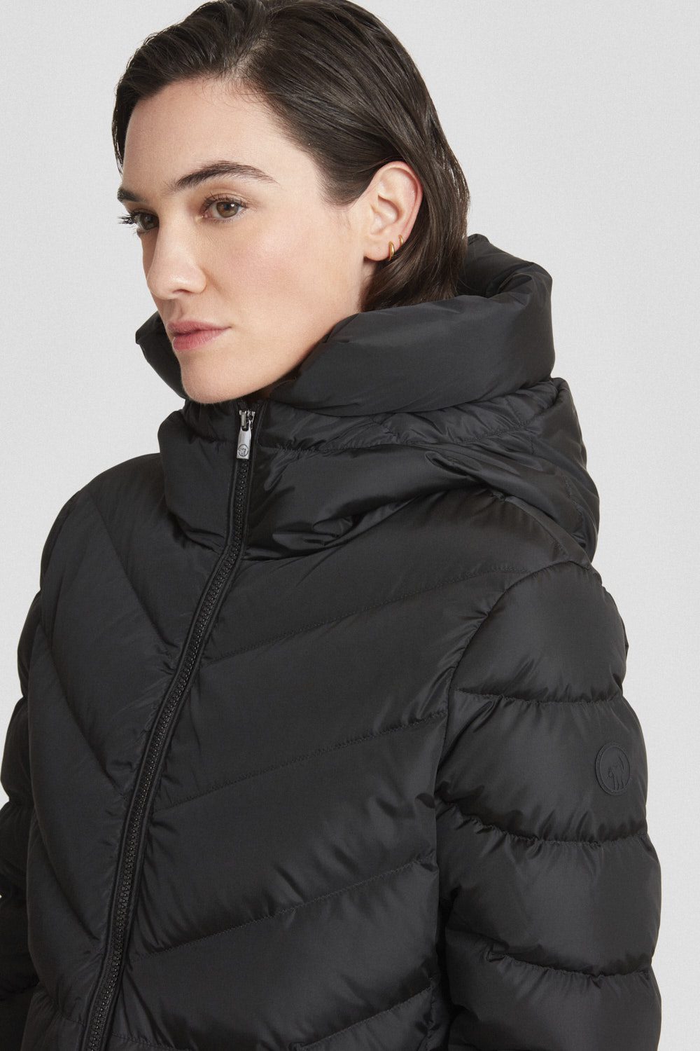 ciesse-outdoor-daunenjacke-schwarz-lang-mit-kapuze image 3