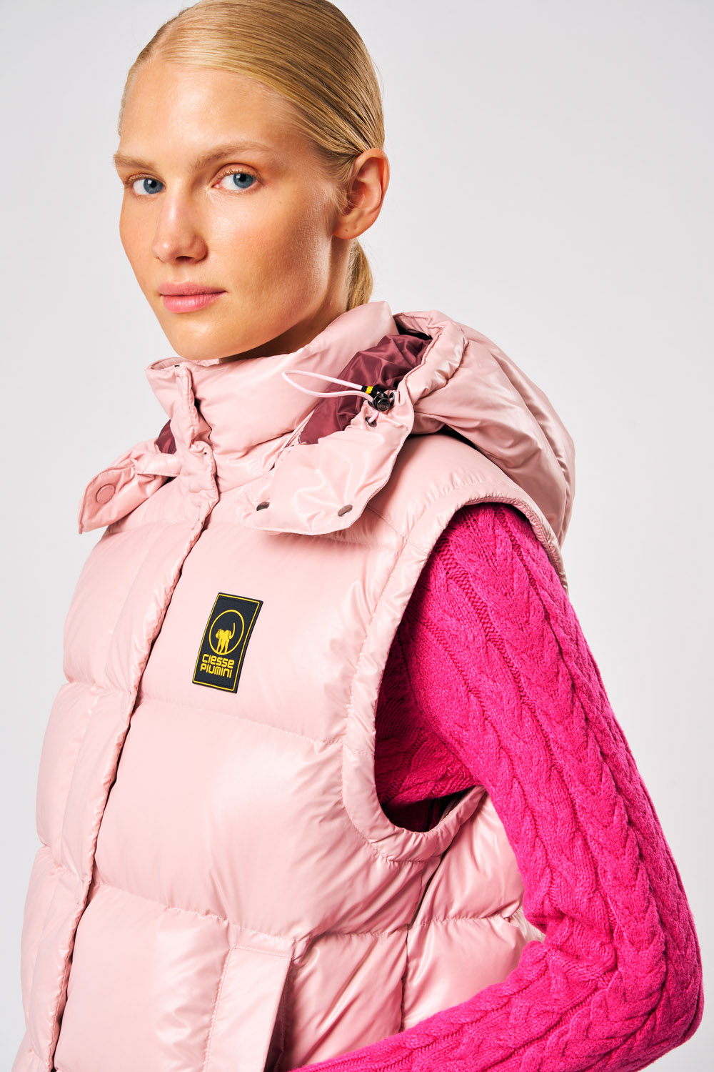 ciesse-piumini-ginny-daunenjacke-rosa-abnehmbare-rmel image 4