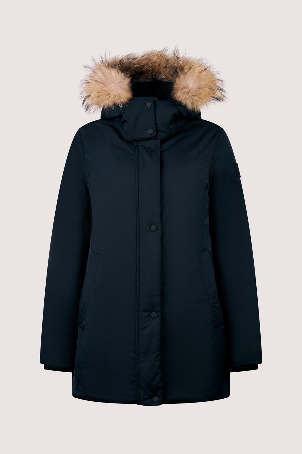 ciesse-luana-parka-damen-schwarz-mit-kapuze-fell image 3