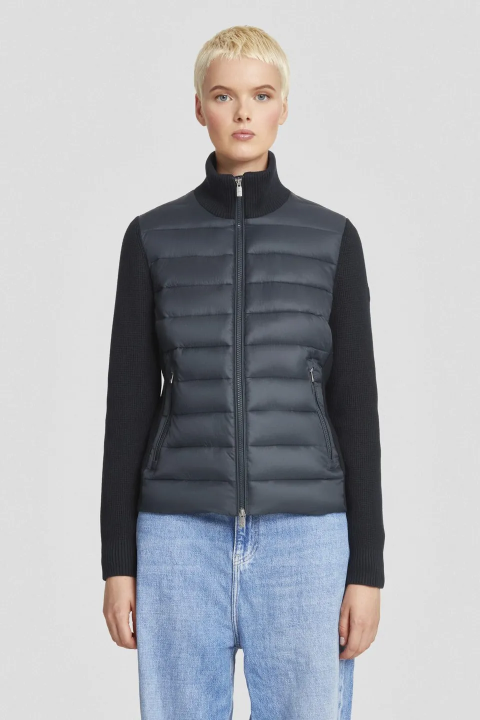 ciesse-giacche-leggere-jacke-blau-strick-rmel-slim image 1
