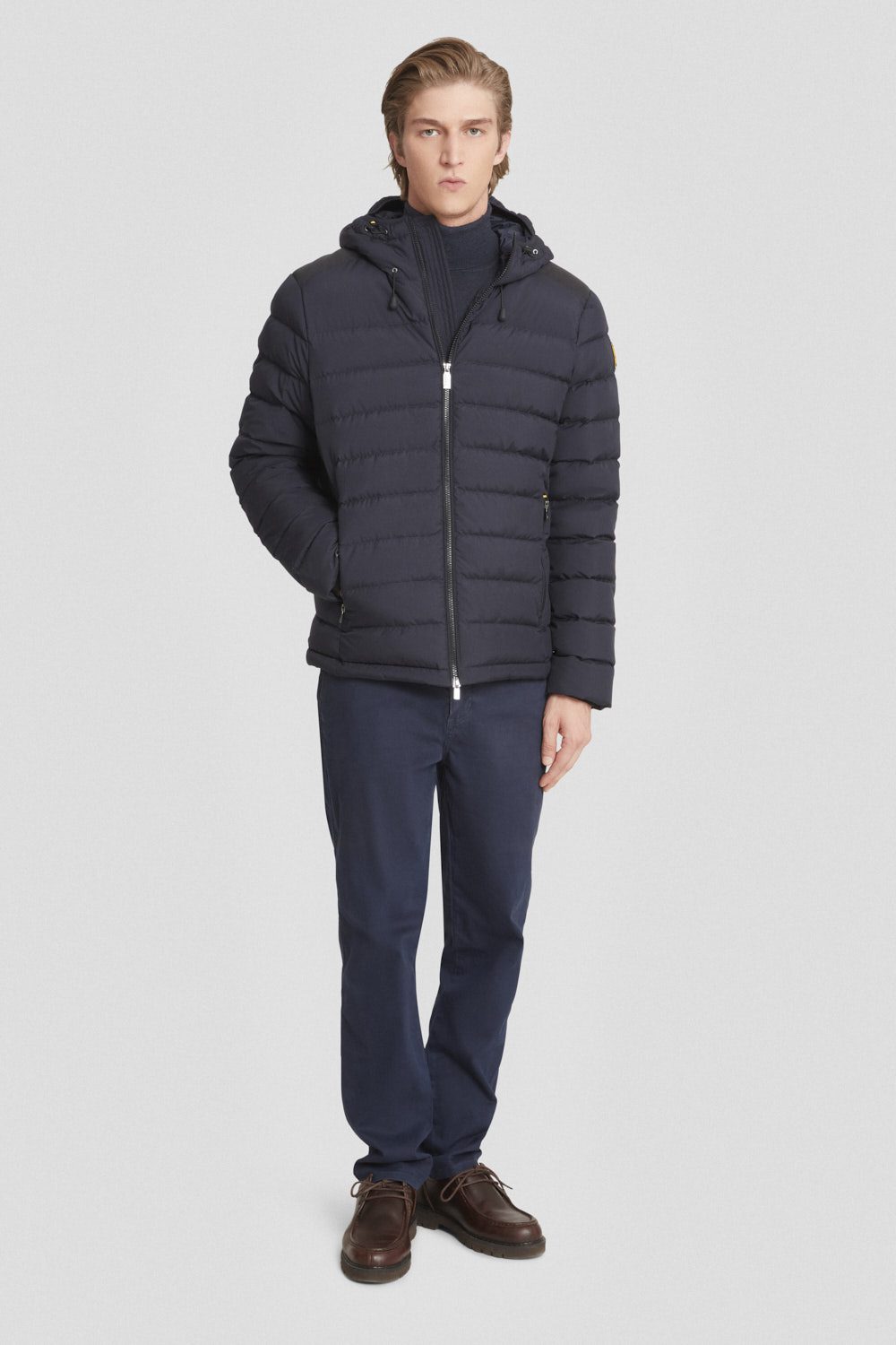 ciesse-piumini-daunenjacke-kurz-blau-mit-kapuze image 1