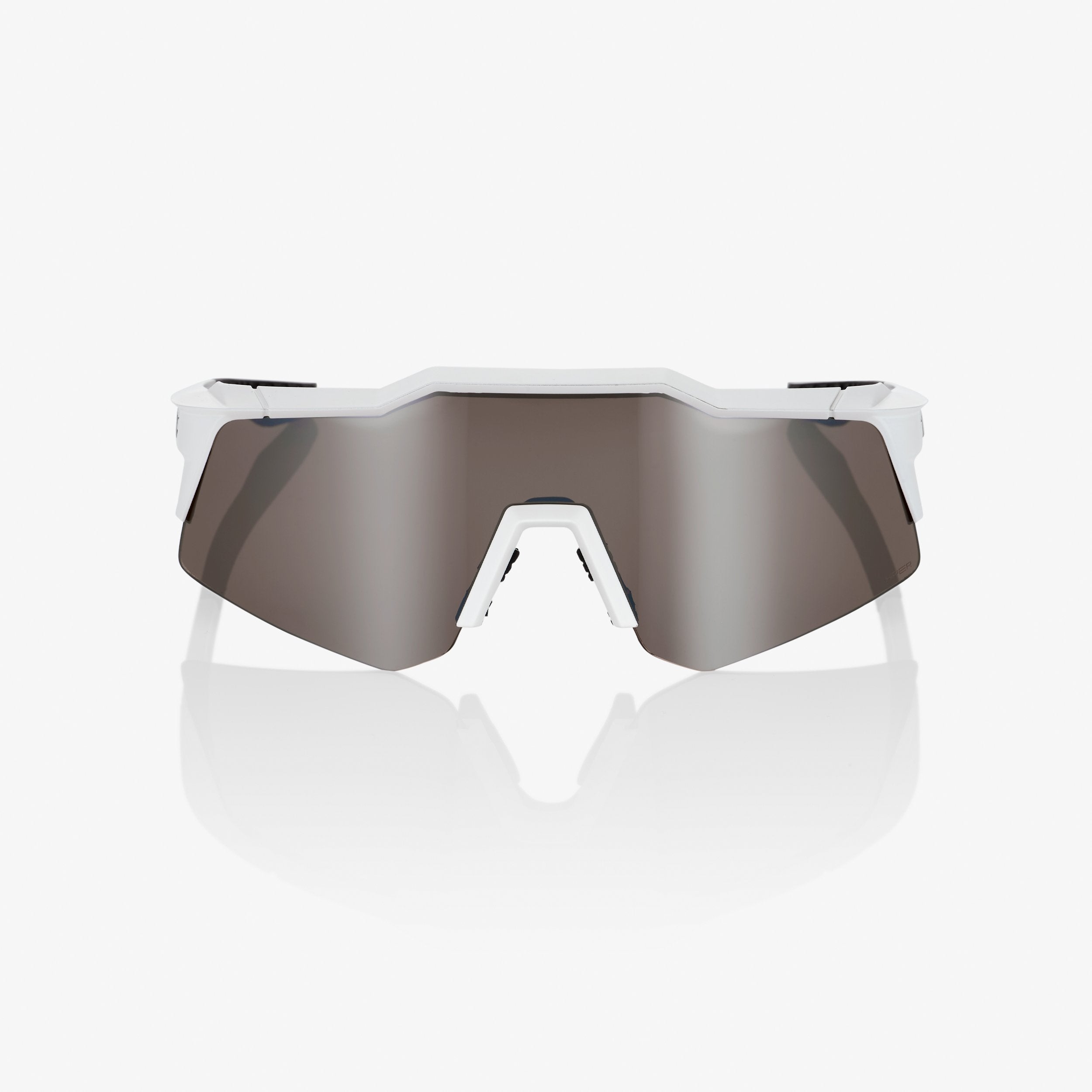 100-speedcraft-xs-sportbrille-matte-white-hiper-silver-mirror image 2