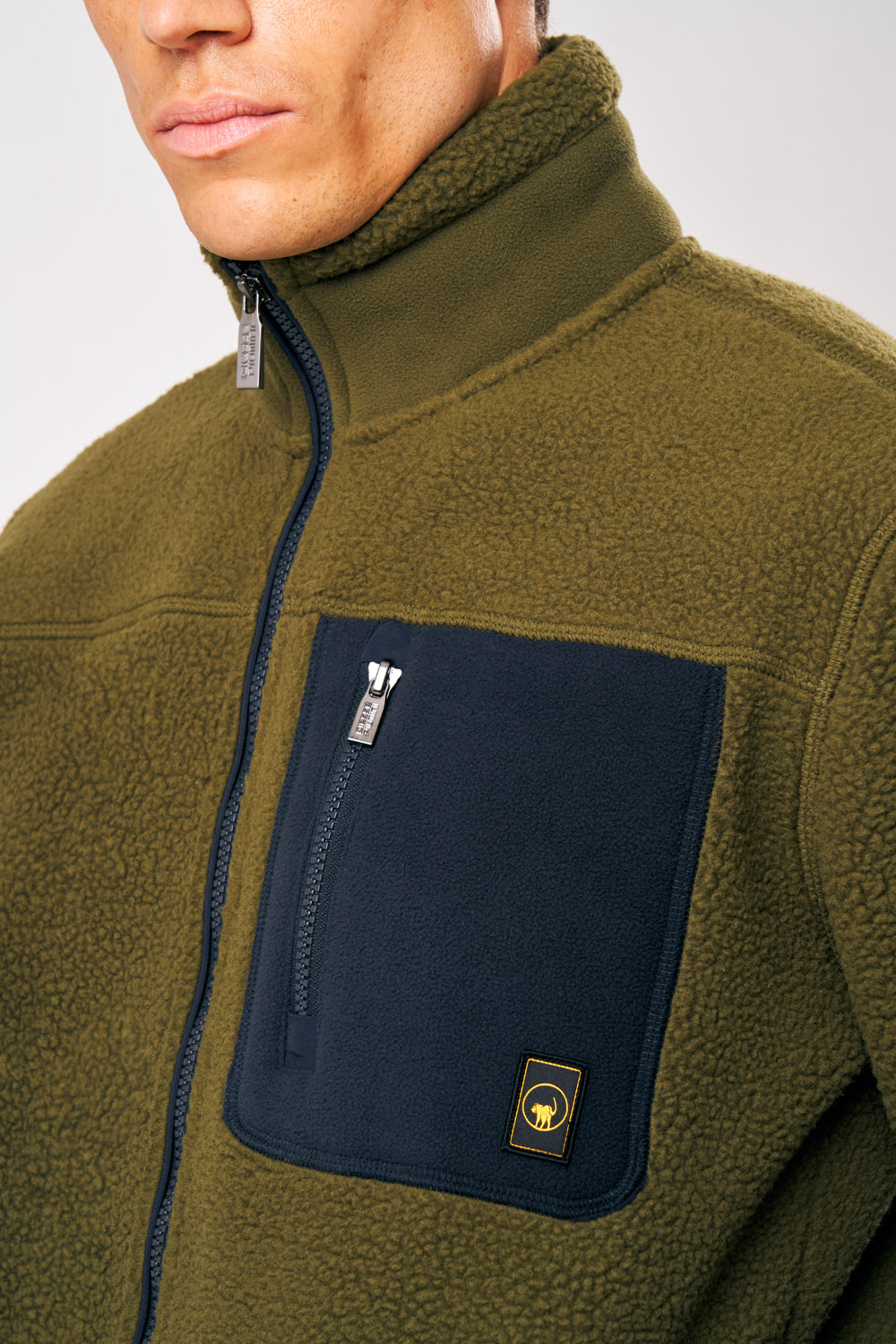 ciesse-lionel-teddyjacke-herren-gr-n-regular-reiverschluss image 4