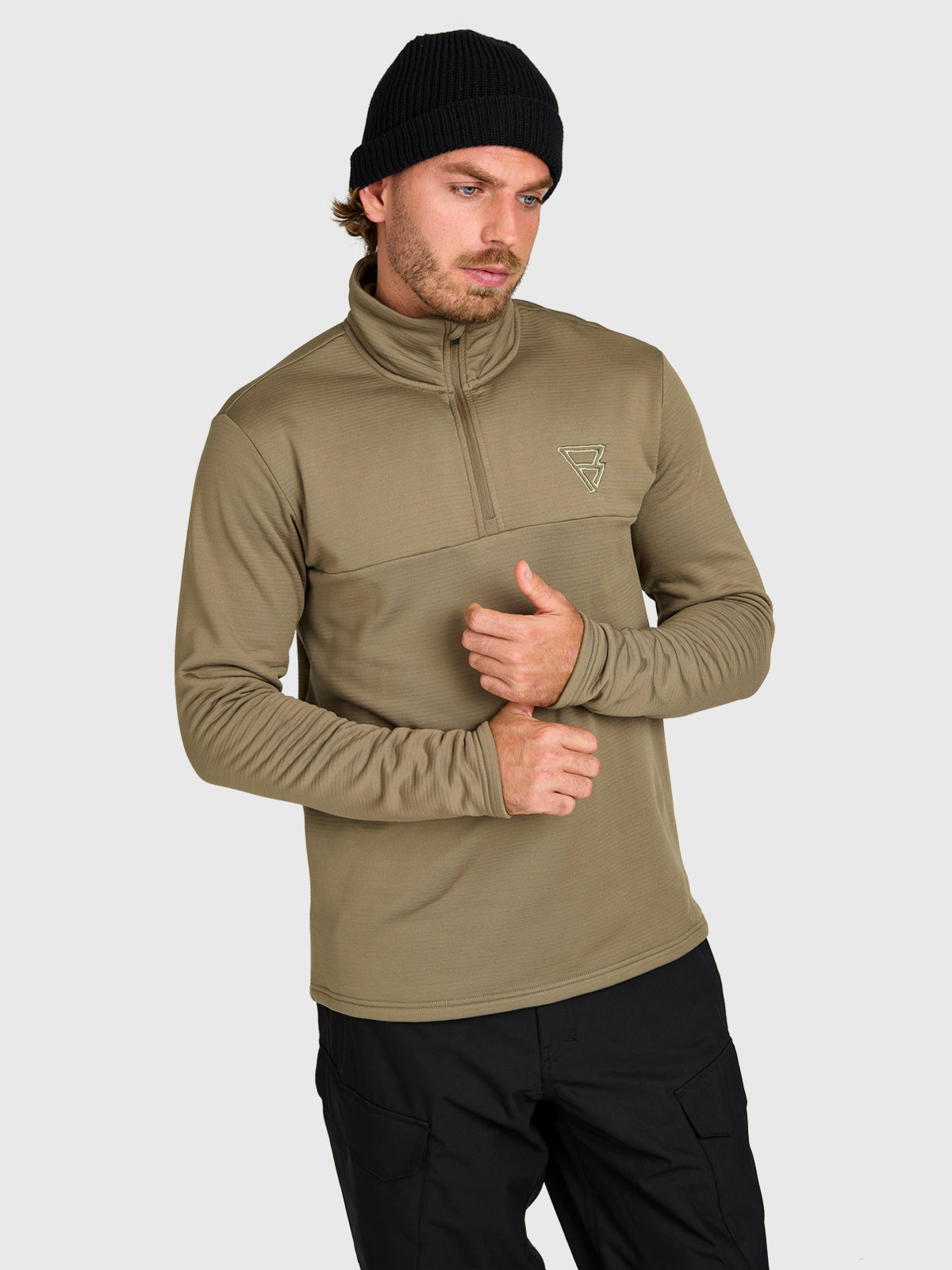brunotti-daronst-herren-fleece-dusky-green-regular-fit image 3