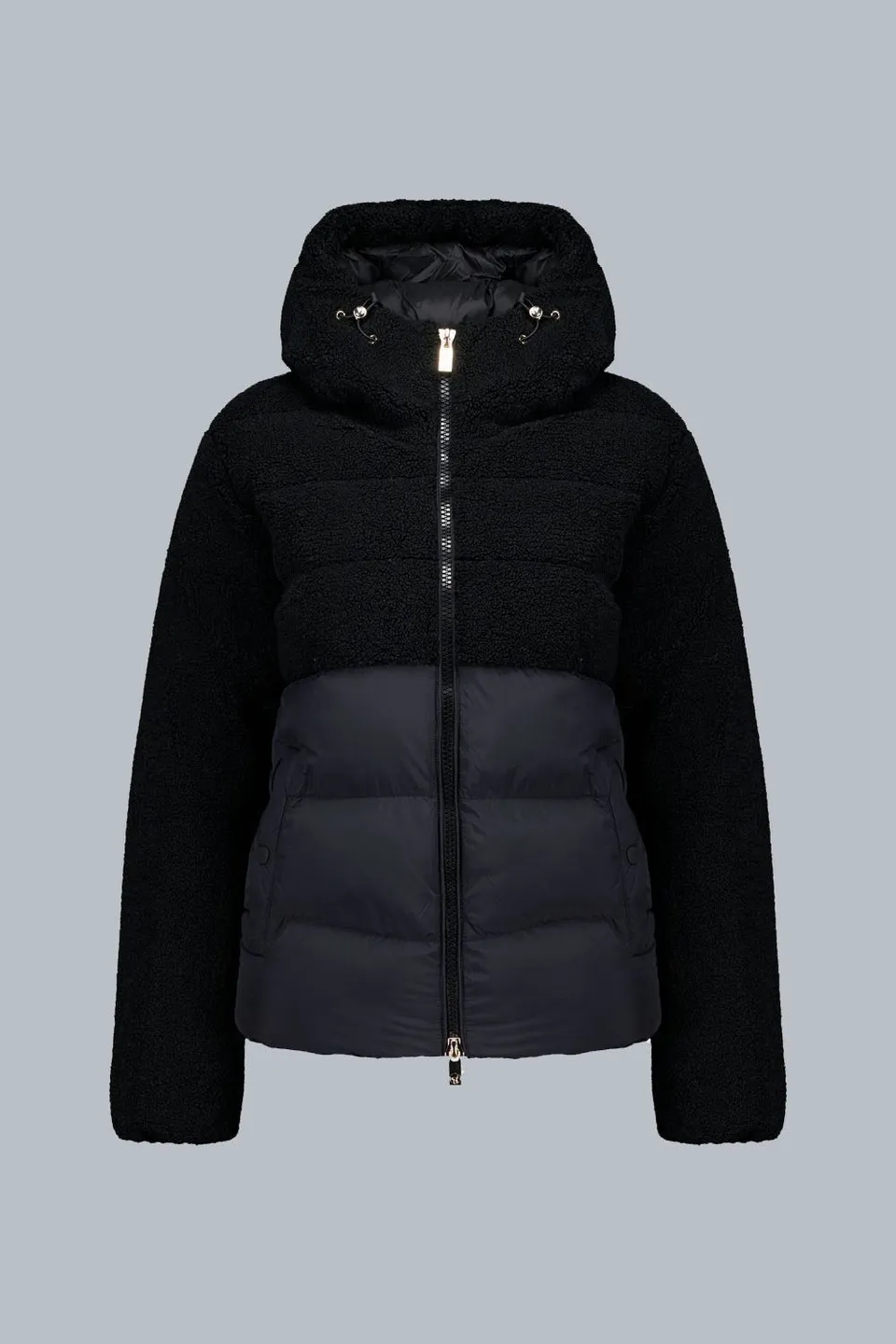 ciesse-piumini-bonilla-daunenjacke-schwarz-teddy-hybrid-kapuze image 1