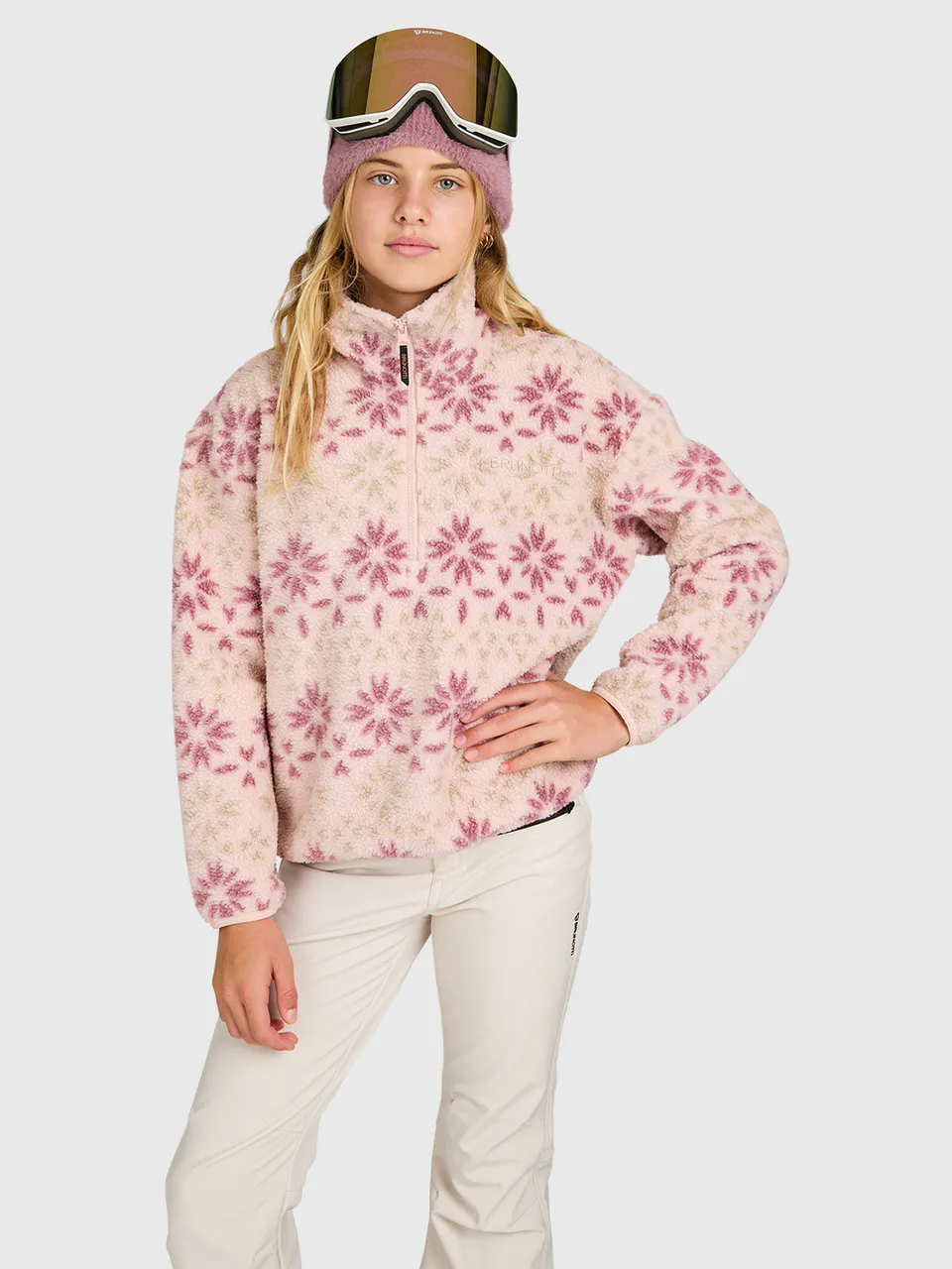 brunotti-rezany-print-girls-snow-fleece-m-dchen-sepia-rose-gr-152 image 1