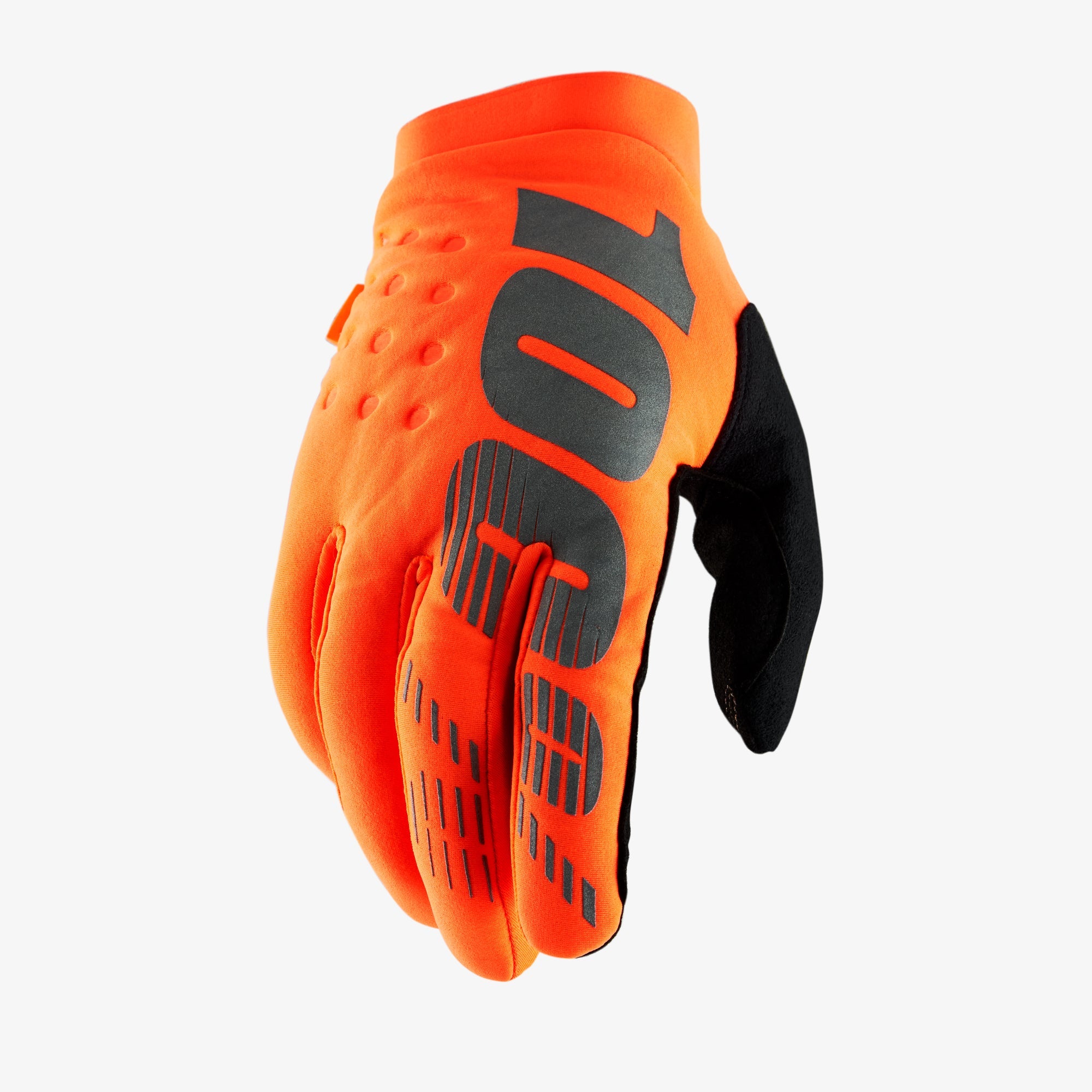 100-brisker-handschuhe-fluo-orange-schwarz-fahrradhandschuhe image 1