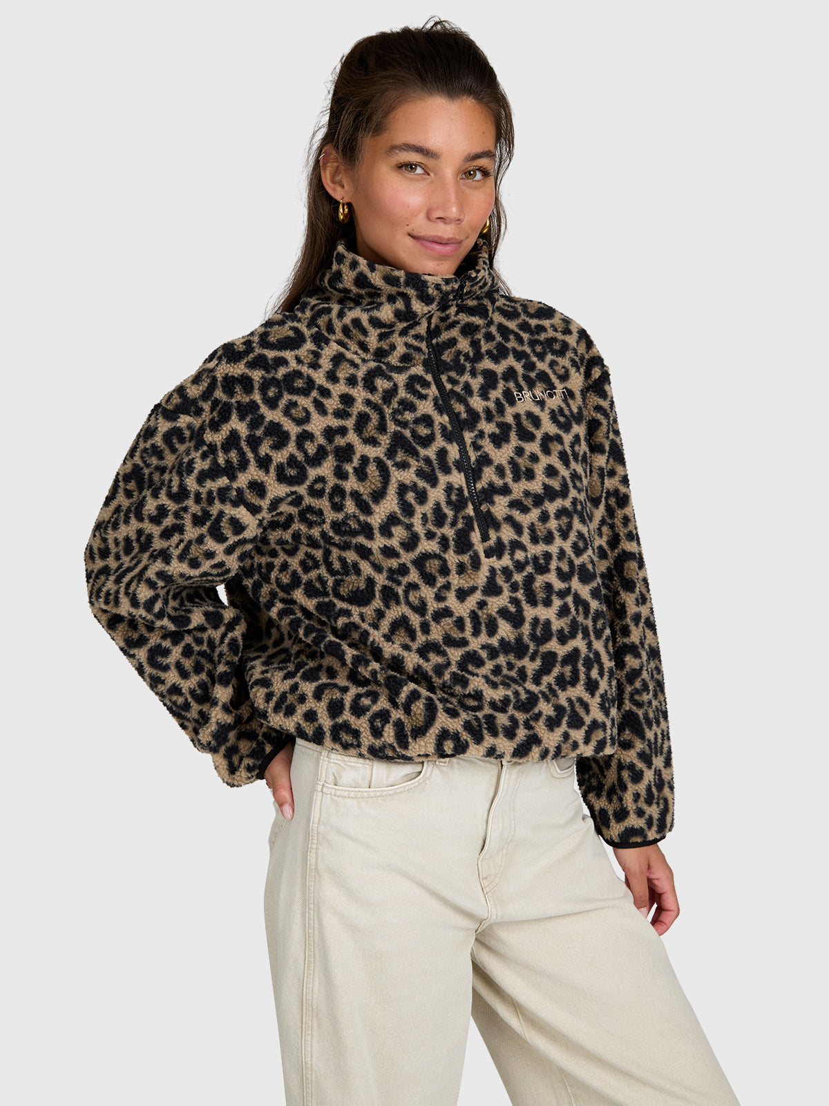 brunotti-rezan-damen-fleece-schwarz-lockerer-midlayer image 4