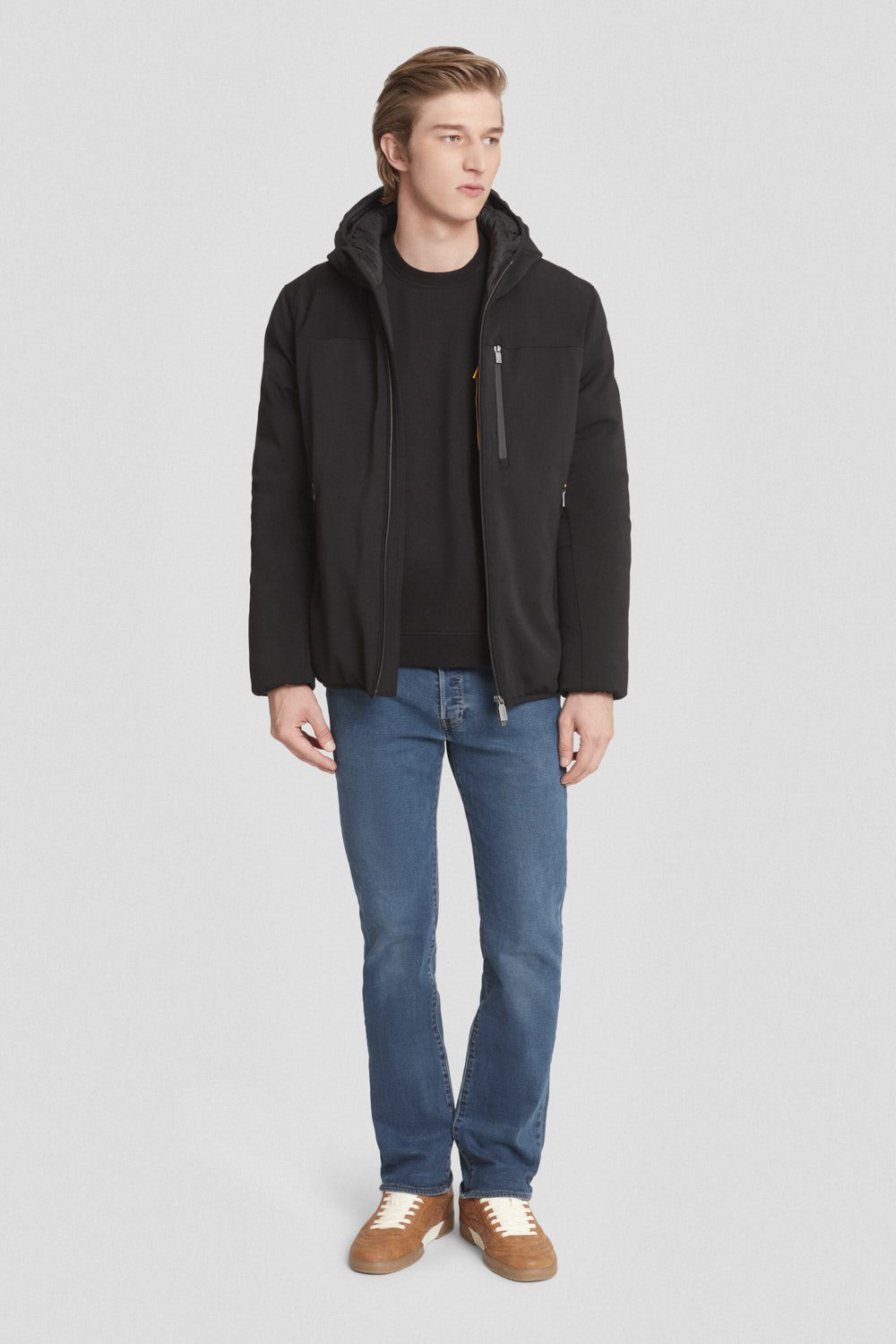 ciesse-outdoor-softshelljacke-kurz-schwarz-mit-kapuze image 1