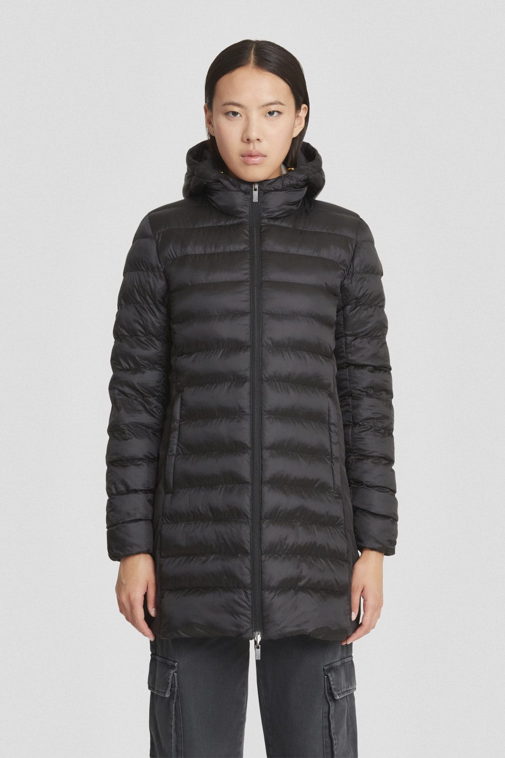 ciesse-piumini-daunenjacke-schwarz-reversibel-mit-kapuze image 1