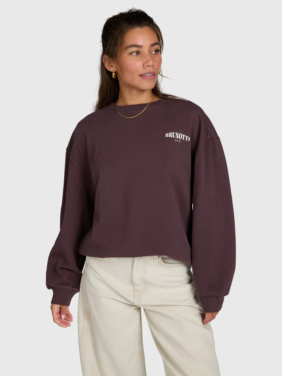 brunotti-bessy-damen-pullover-raisin-aus-baumwolle image 1