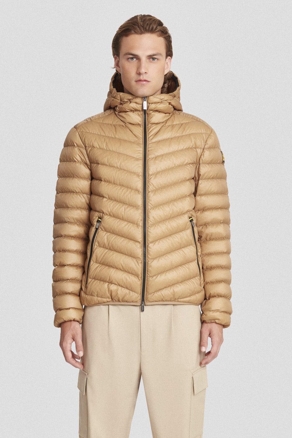 ciesse-outdoor-piumini-daunenjacke-beige-800fp-kapuze image 1