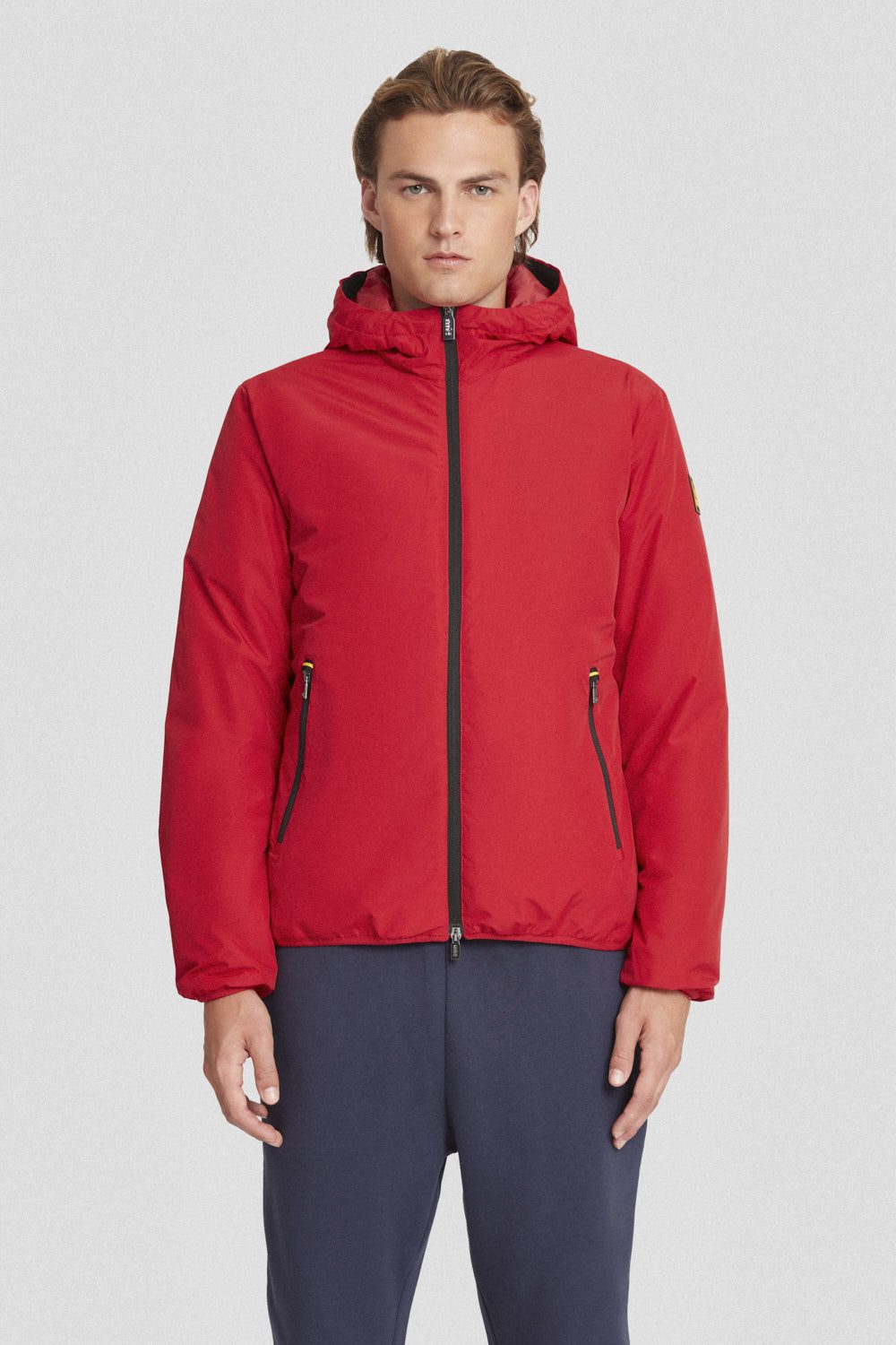 ciesse-outdoor-winterjacke-rot-kapuze-wattiert-dwr image 2