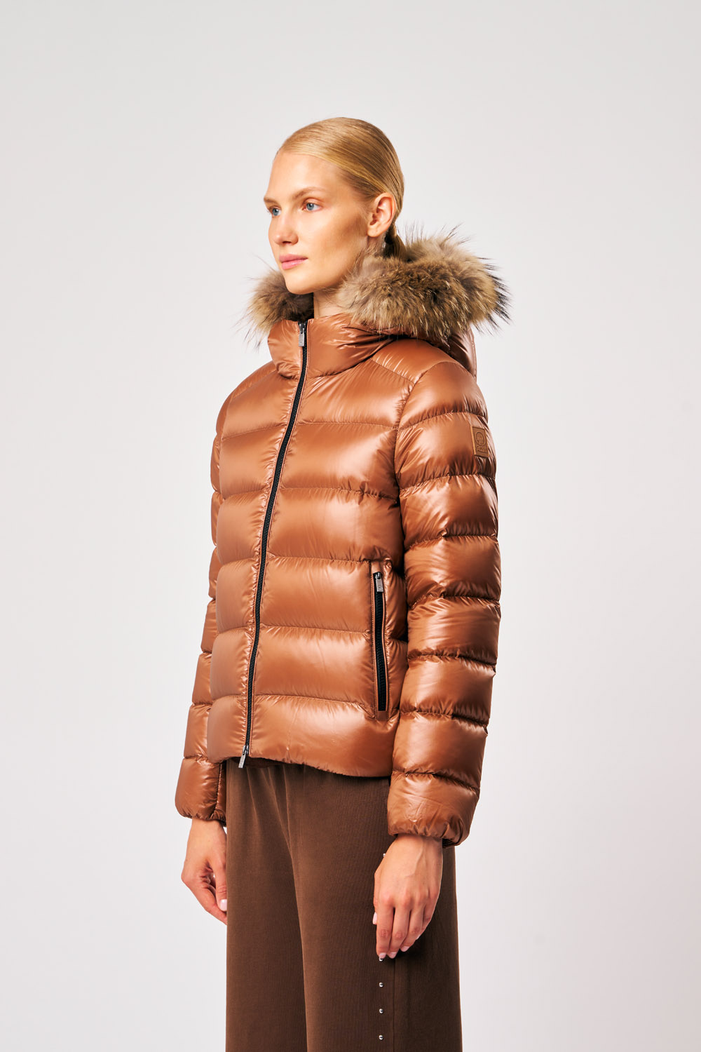 ciesse-outdoor-lia-real-fur-damen-winterjacke-hellbraun-pelz image 1