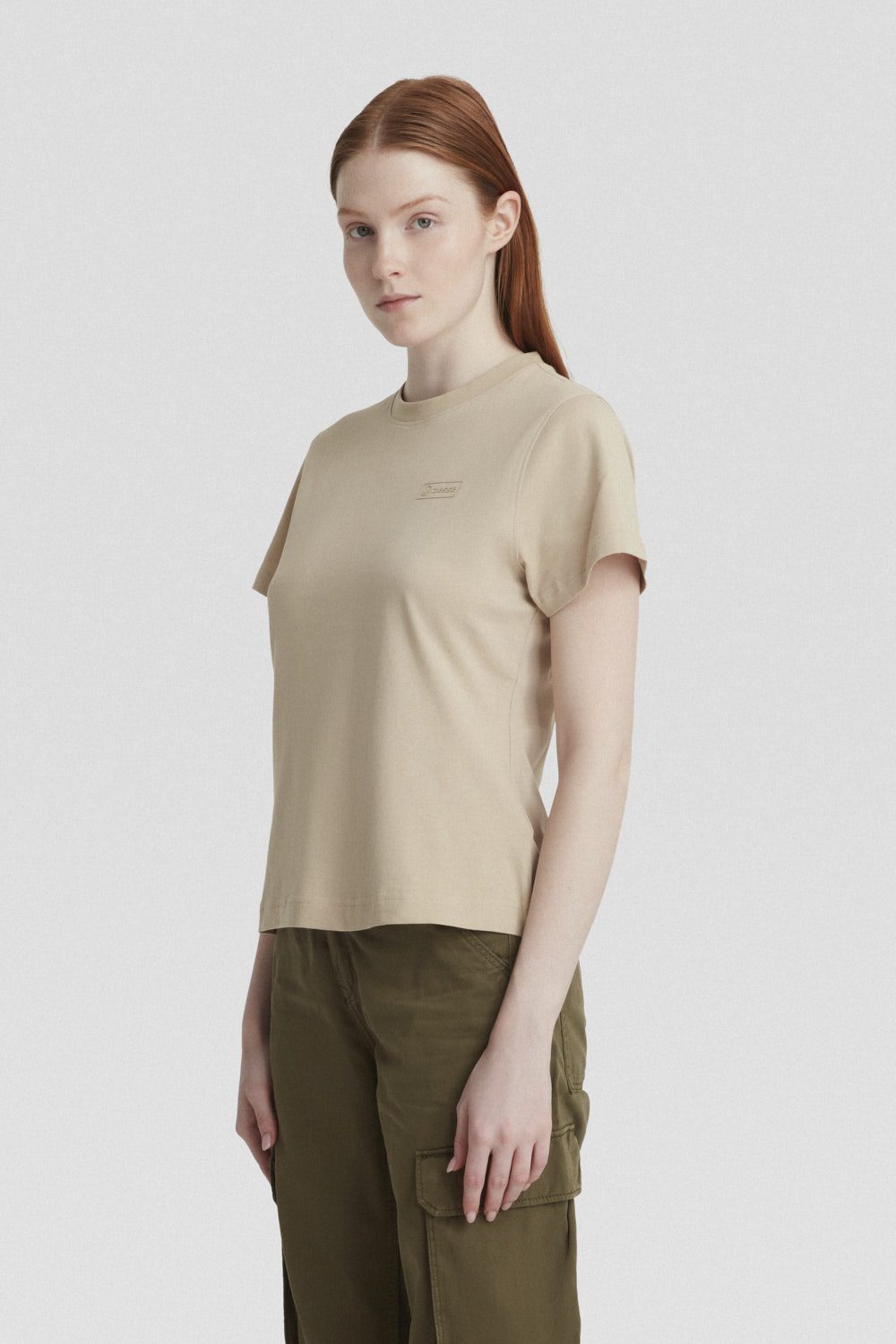 ciesse-outdoor-t-shirt-beige-rundhals-100-baumwolle image 2