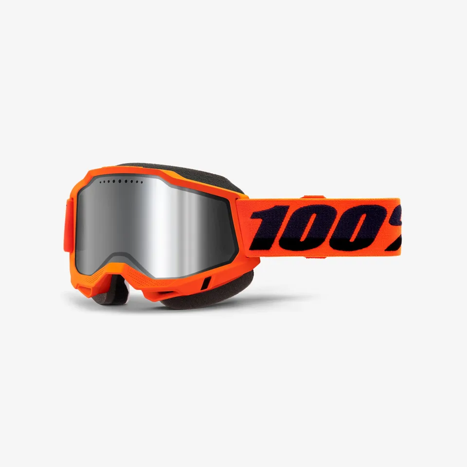 100-accuri-2-snowmobile-goggle-neon-orange-mirror-silver image 1