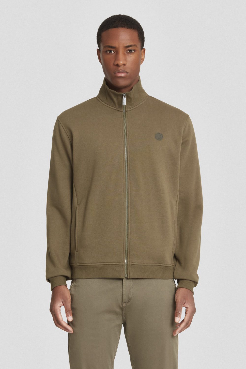 ciesse-felpe-sweatjacke-herren-gr-n-baumwolle-mit-zip image 1