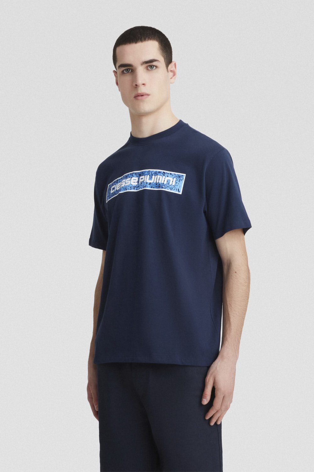 ciesse-outdoor-t-shirt-blau-baumwolle-rundhals-print image 2